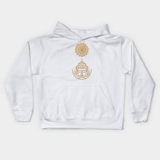 Buddha - Spiritual Symbolism - Mandala Kids Hoodie